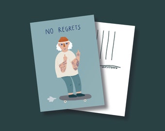 Postcard - No Regrets