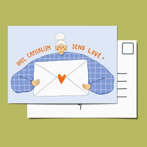 Hate Capitalism Send Love - Weihnachtskarte
