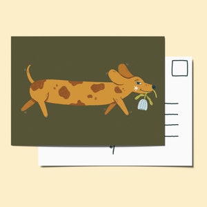 Postkarte - Dackel