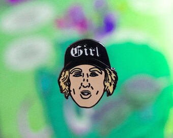 Wilson Fun Skate Head Enamel Pin - Skateboarding Sk8 Surf