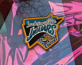 Pin de esmalte suave retro de los Jacksonville Jaguars de los años 90