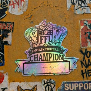 Fantasy Football Champion Sticker Gift immagine 3