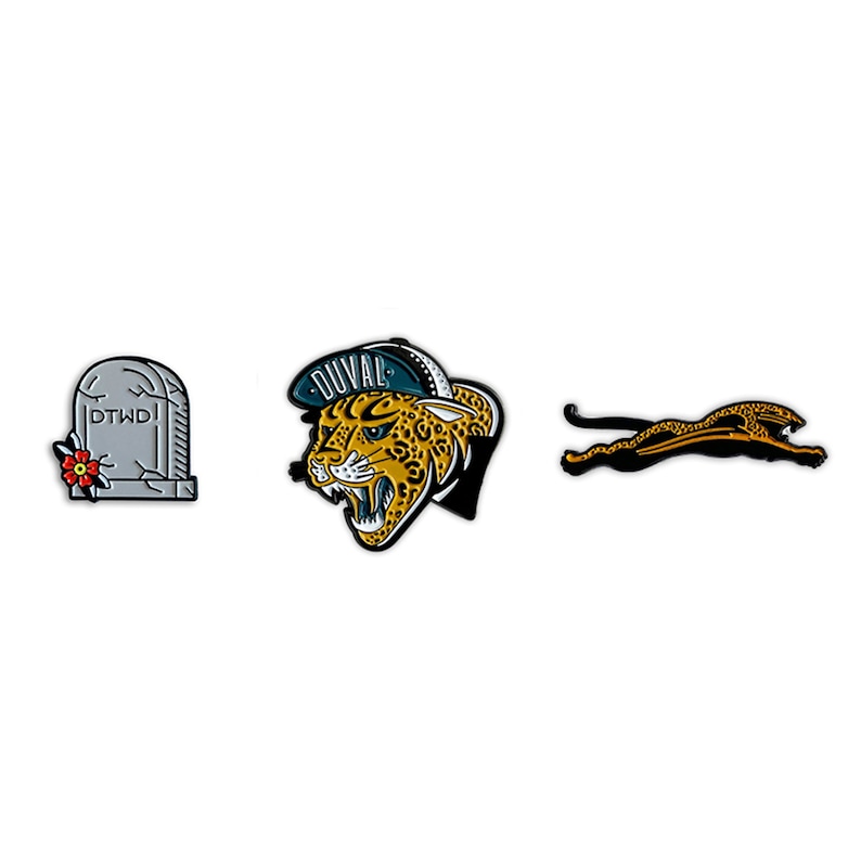 Duval DTWD Jacksonville Jaguars Florida Enamel Pin Fun Pack Gray Soft Enamel