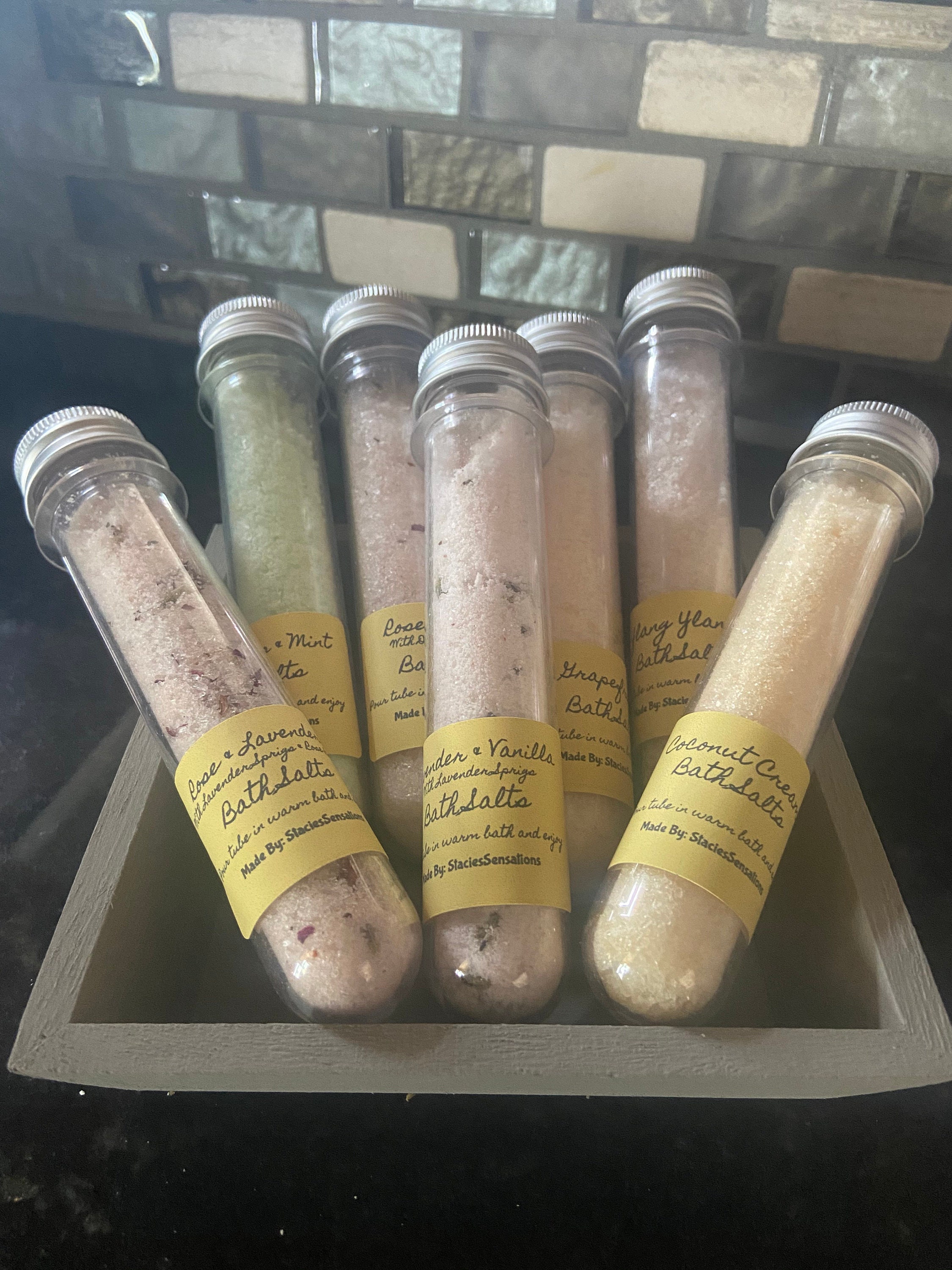 Bulk Lot Bath Salts Test Tube Bath Salt Soak Foot Soak Etsy