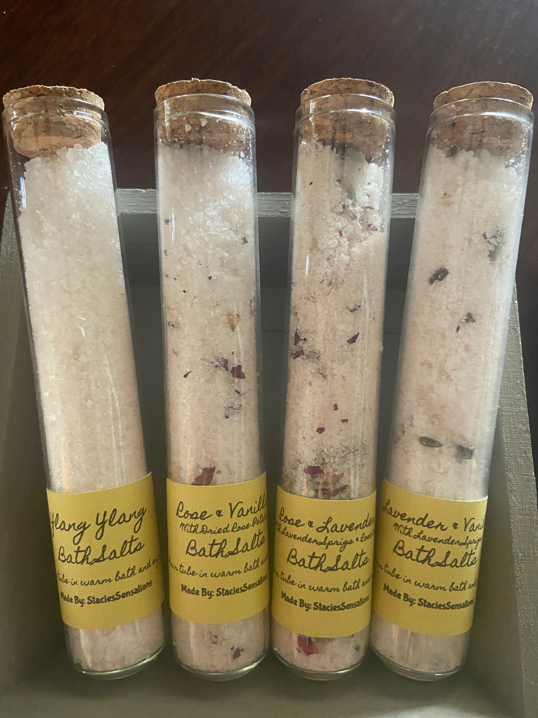 Bulk Lot Bath Salts Test Tube Bath Salt Soak Foot Soak Etsy