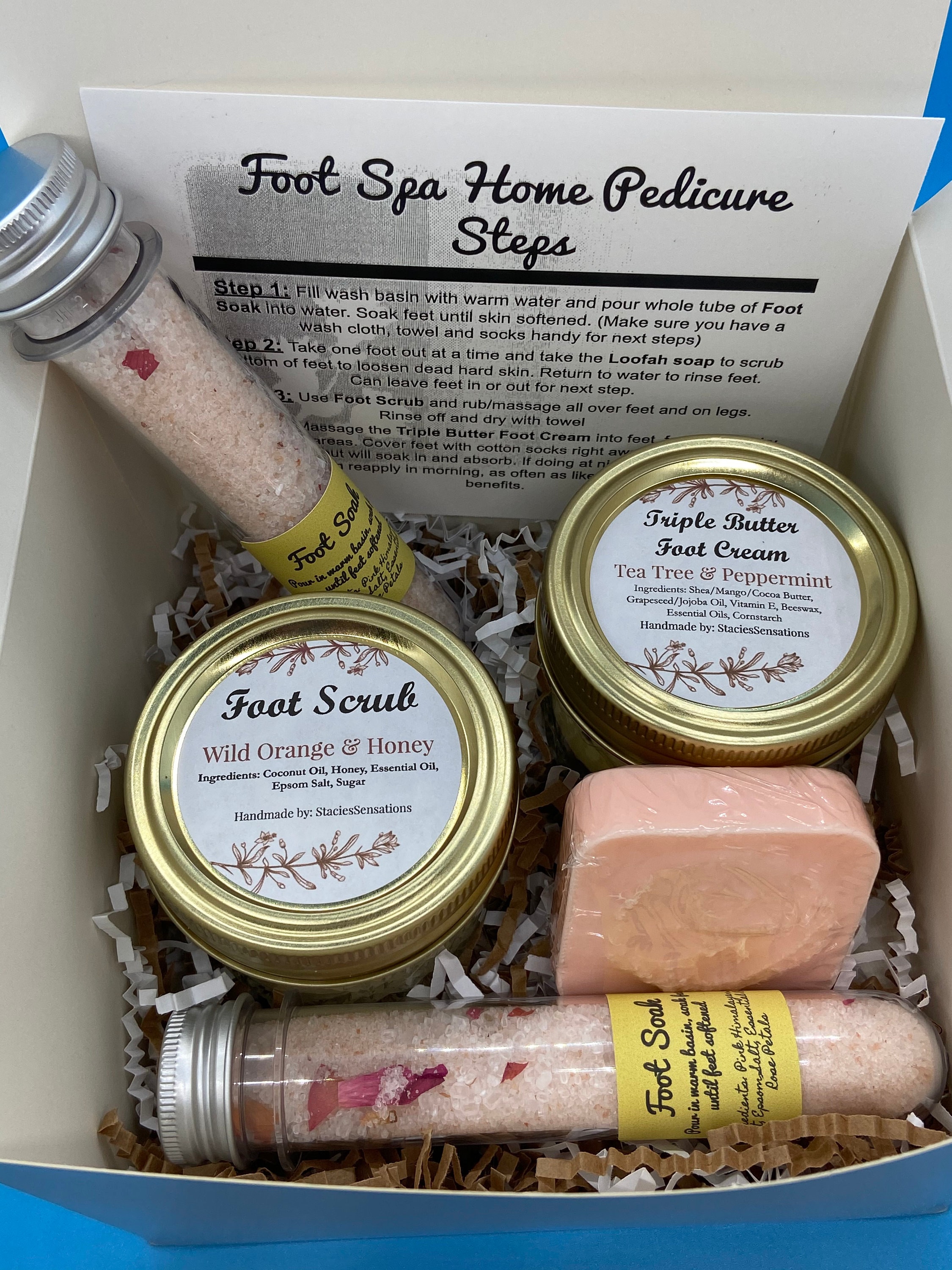 Foot Care Gift SetSpaPedicureFoot ScrubFoot SoakFoot Etsy