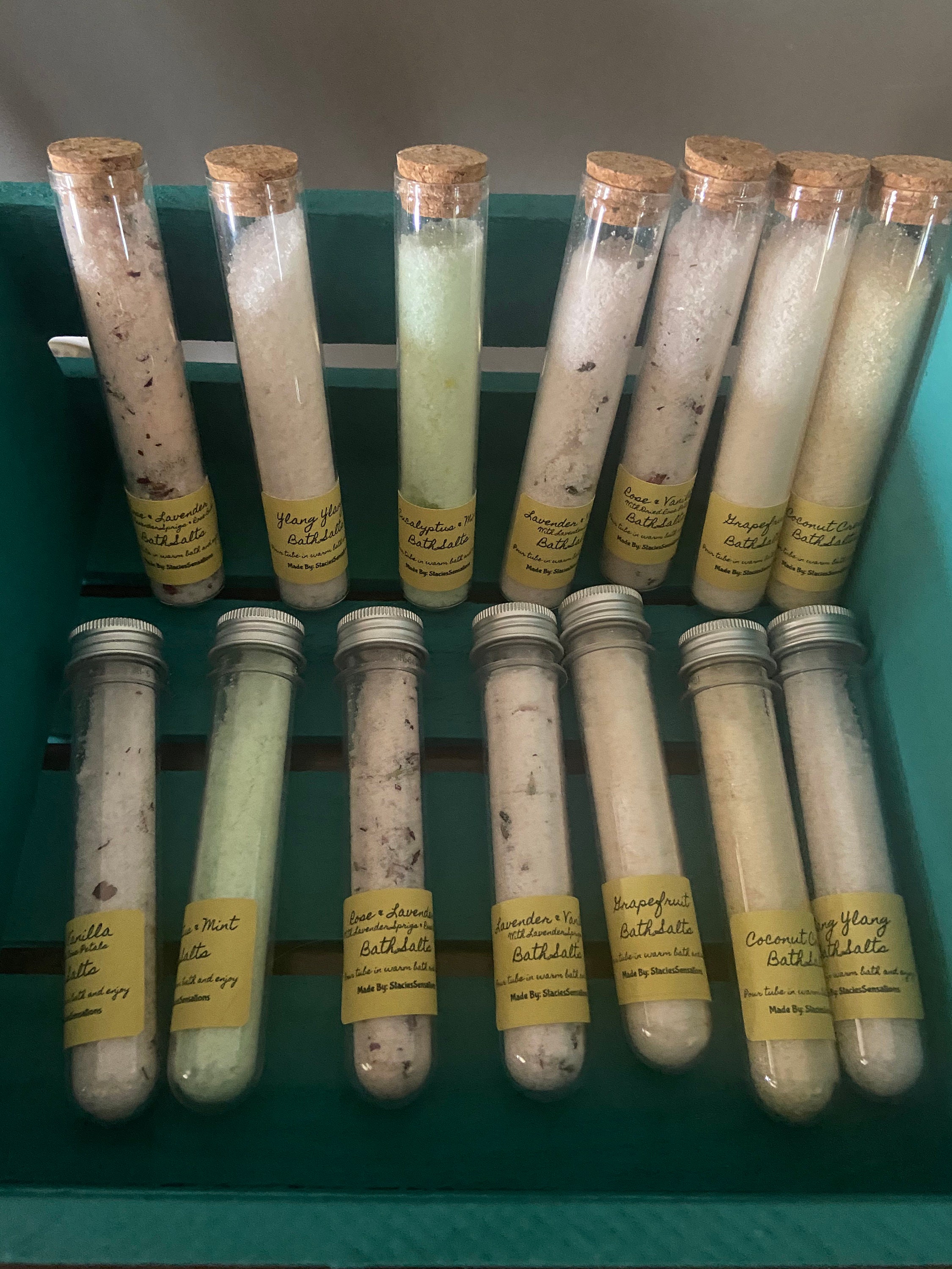 Bulk Lot Bath Salts Test Tube Bath Salt Soak Foot Soak Etsy