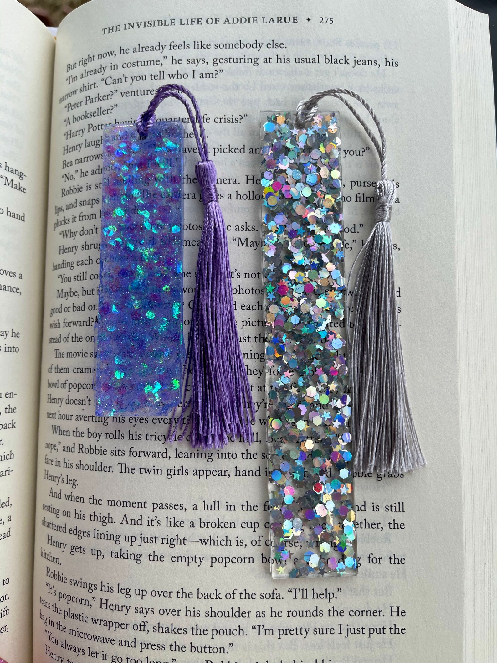 Custom Glitter Bookmarks Resin Bookmarks Etsy