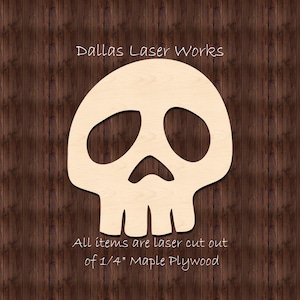 Skull-Halloween Skull-Laser Cut Unfinished Wood Shapes-Skull Shape