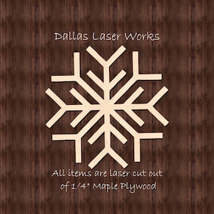 Snowflake Cutout-Unfinished Wooden Snowflake Shape
