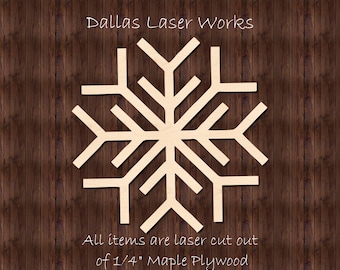 Snowflake Cutout-Unfinished Wooden Snowflake Shape