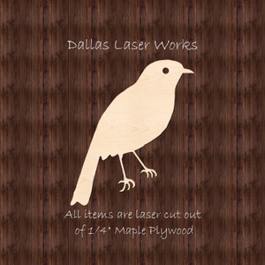 Robin Cutout-Wooden Robin Shape-Bird Shape