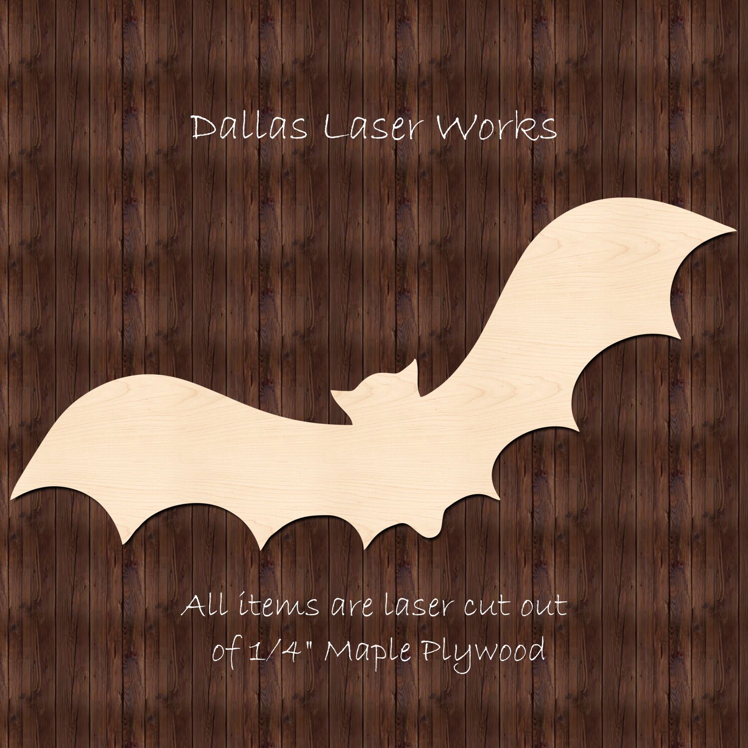 Laser Cut BatHalloween BatWooden Bat Etsy