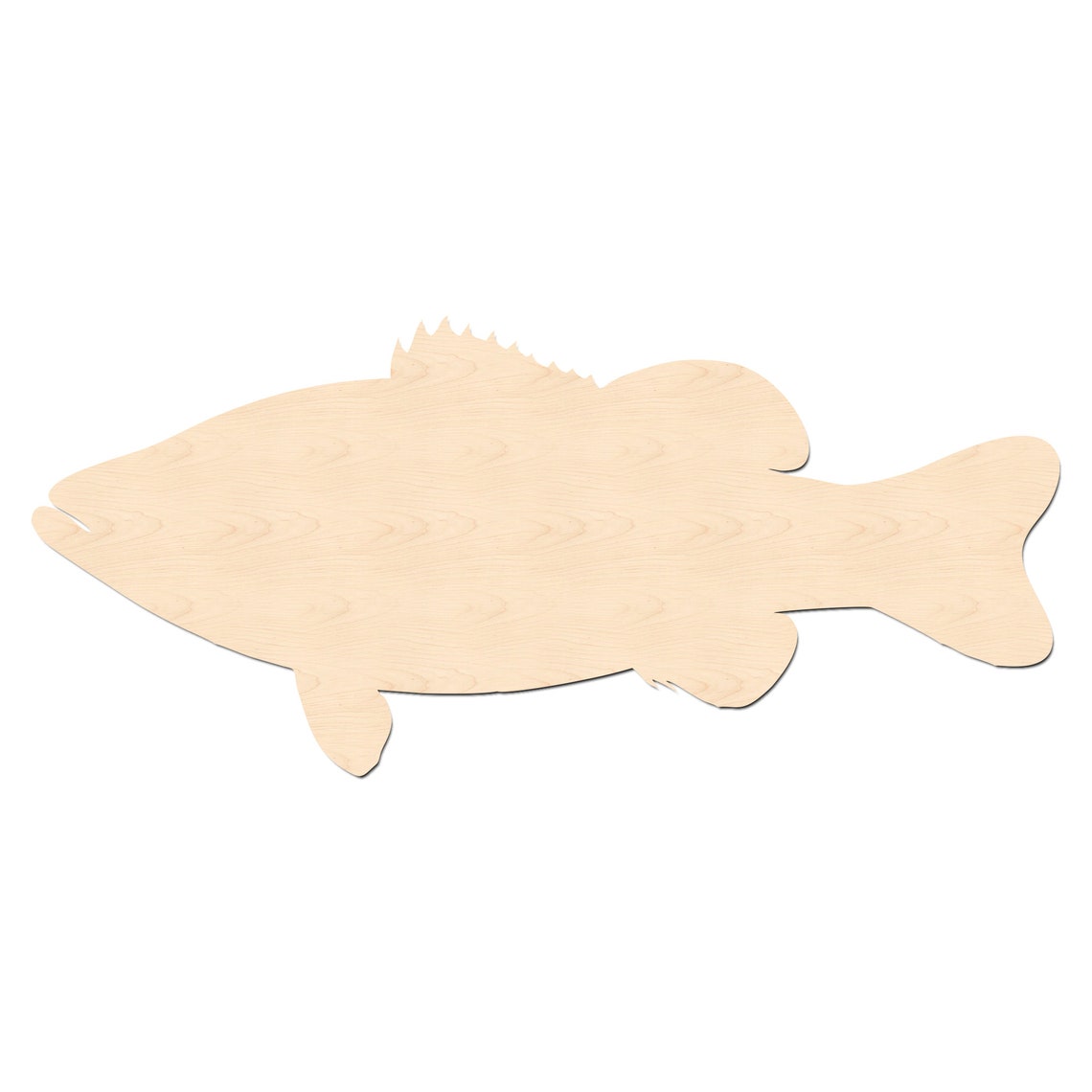 Largemouth Bass Cutoutlaser Cut Wooden Largemouth Bass Etsy