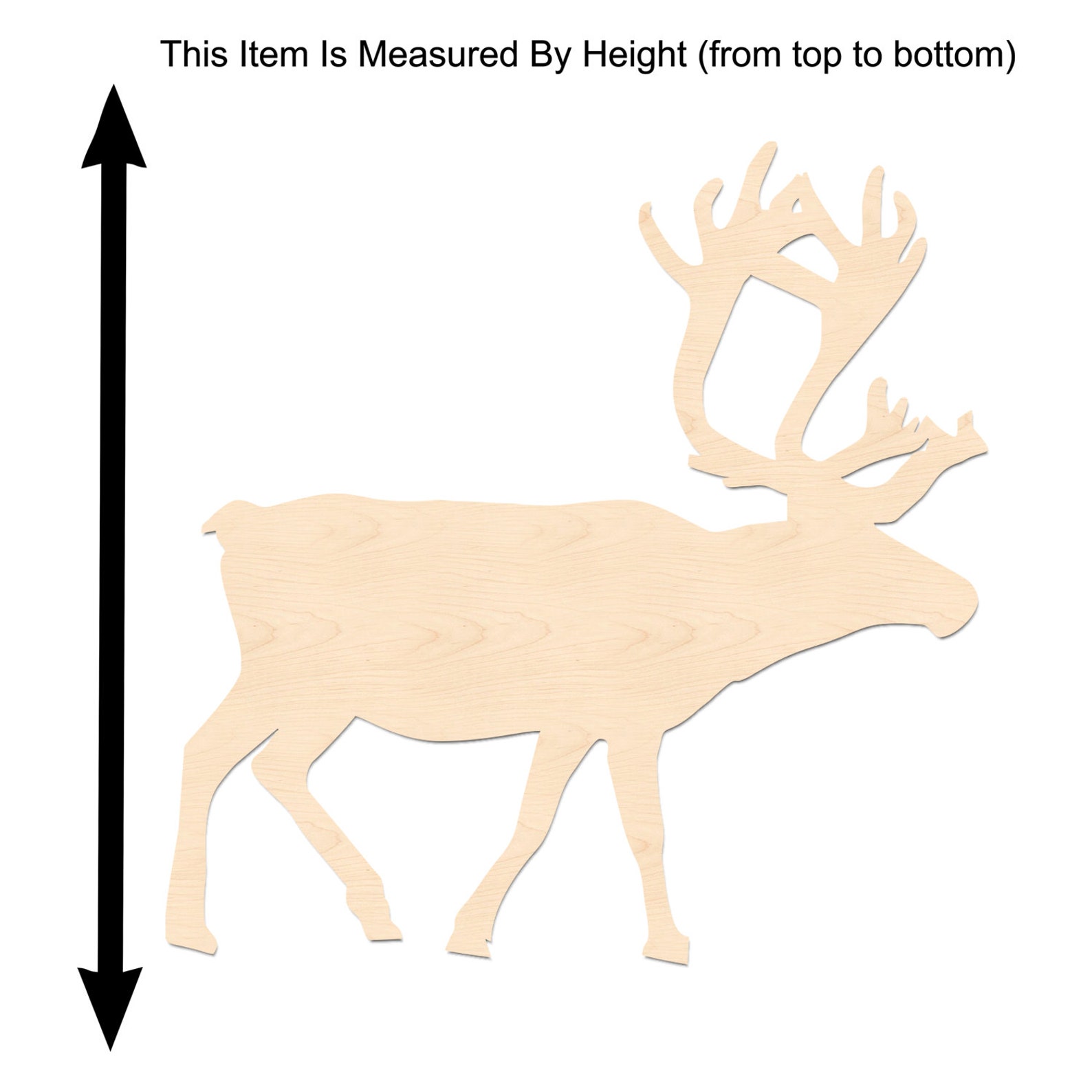 Reindeer Cutout-wooden Reindeer-unfinished Reindeer Shape - Etsy