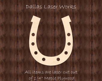 Unfinished Horseshoe Blank-Wooden Horseshoe Cutout