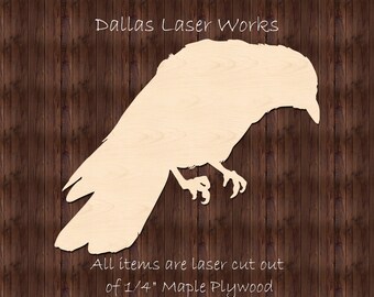 Crow Blank- Unfinished Crow Shape- Crow Cutout