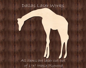 Giraffe Shape-Wooden Giraffe Cutout-Laser Cut Animals