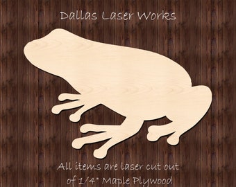 Unfinished Frog Cutout-Wooden Frog Blank