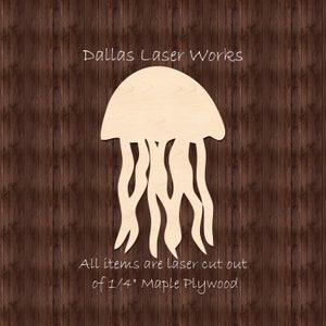 Wooden Jellyfish Shape-Jellyfish Cutout-Unfinished Jellyfish Blank