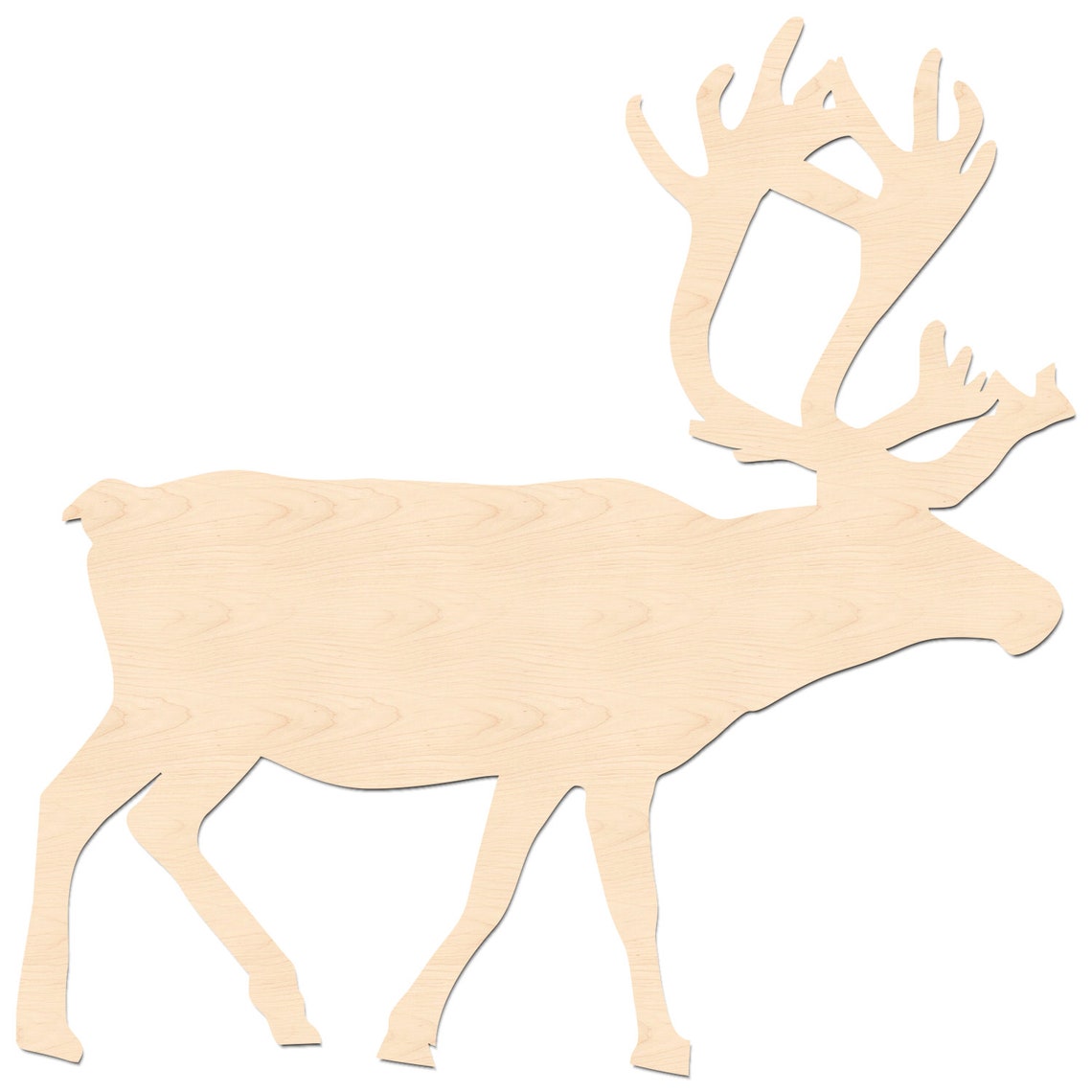 reindeer-cutout-wooden-reindeer-unfinished-reindeer-shape-etsy