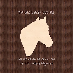 Horse Head Shape- Laser Cut Horse Head Cutout