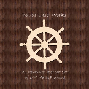 Ship Wheel Shape-Wooden Ship Wheel Cutout