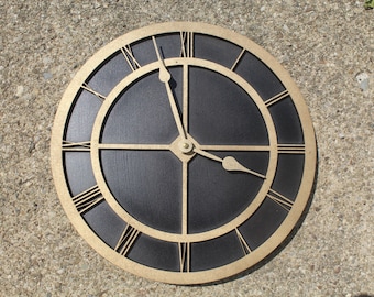Black Wall Clock-Wooden Modern Clock