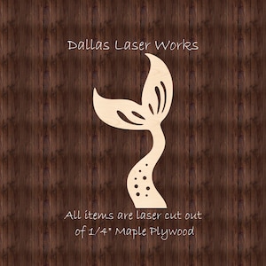 Mermaid Tail Shape-Laser Cut Mermaid Tail Cutout