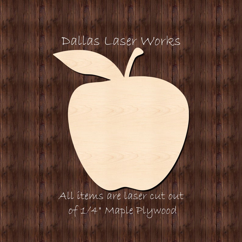 Apple CutoutLaser Cut AppleApple Shape Etsy