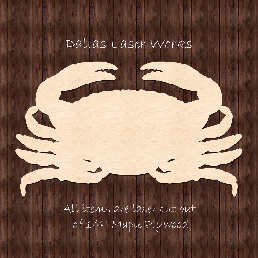 Crab Shapeunfinished Wooden Crab Cutout Etsy