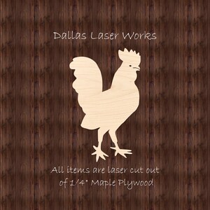 Rooster Shape- Unfinished Rooster Cutout
