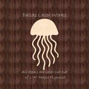 Jellyfish Cutout- Wooden Jellyfish Shape