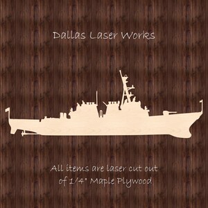 Navy Boat Shape- Wooden Navy Boat Cutout