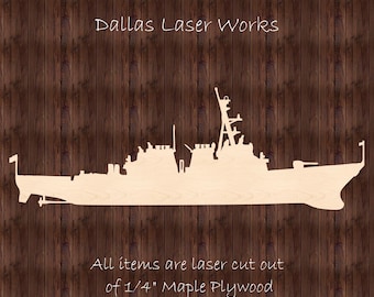 Navy Boat Shape- Wooden Navy Boat Cutout