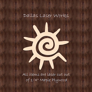 Sun Shape-Laser Cutout Sun-Western Sun Blank