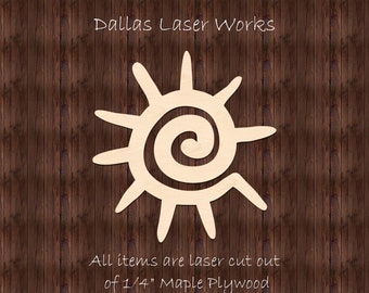 Sun Shape-Laser Cutout Sun-Western Sun Blank