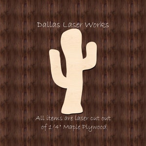 Cactus Shape-Laser Cut Shape-Unfinished Cactus Cutout