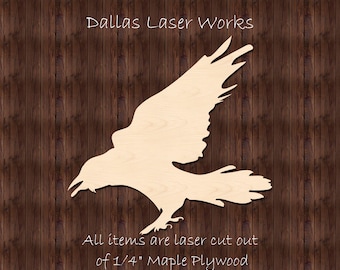 Hawk-Unfinished Hawk Shape-Laser Cut Hawk