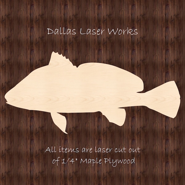 Freshwater Drum Fish-Laser Cut Drum Fish Shape