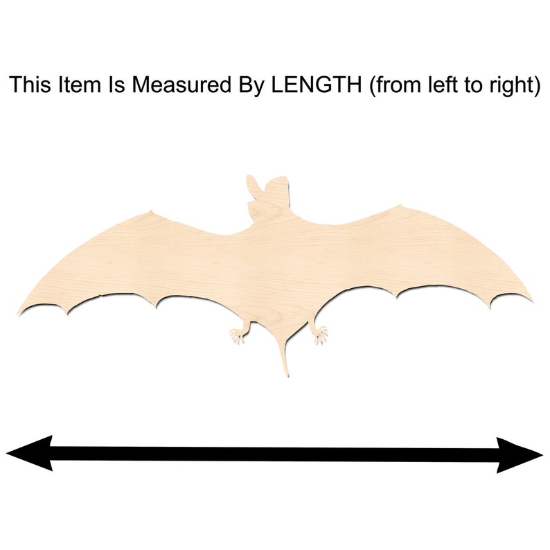 Bat Shape-Laser Cut Bat Shape-Unfinished Bat Cutout imagen 3