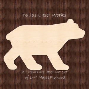 Wooden Black Bear-Black Bear Shape-Laser Cut Black Bear