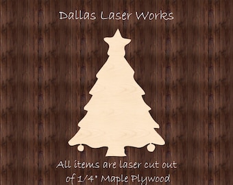 Christmas Tree Shape-Laser Cut Christmas Tree-Wooden Christmas Tree Cutout
