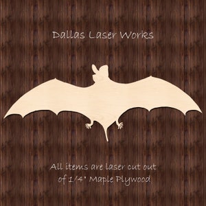 Bat Shape-Laser Cut Bat Shape-Unfinished Bat Cutout imagen 1