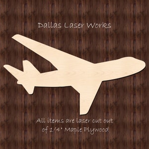 Airplane Shape-Wooden Airplane Cutout-Laser Cutout Airplane