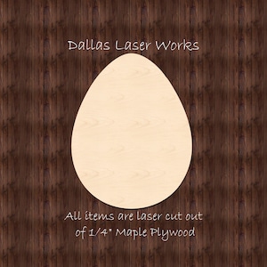 Egg Blank-Wooden Egg Cutout-Egg Shape