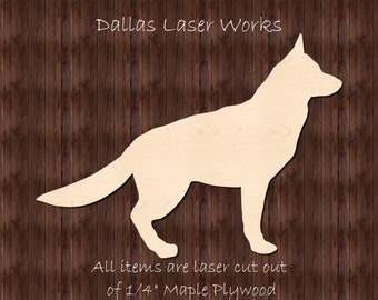 German Shepherd Shape-Laser Cut German Shepherd-Wood Dog Shape