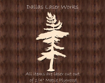 Pine Tree Cutout-Laser Cut Wooden Pine Tree Shape