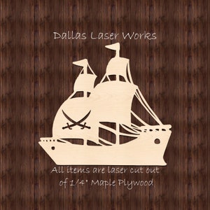 Pirate Boat Shape- Pirate Boat Cutout