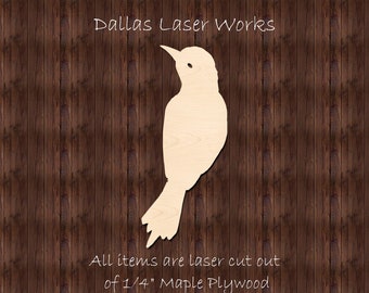 Unfinished Bird Shape-Wooden Bird Cutout